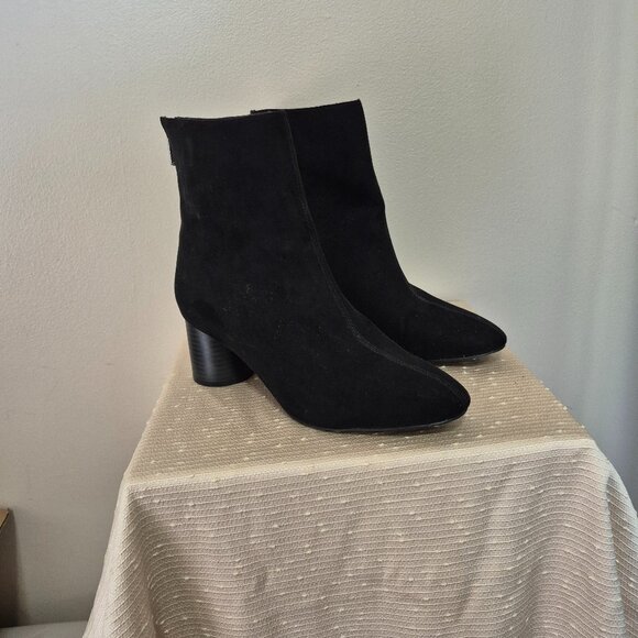 Black Booties with Zipper - Picture 1 of 12